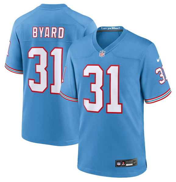 Men's Tennessee Titans #31 Kevin Byard Light Blue Throwback Player Stitched Game Jersey